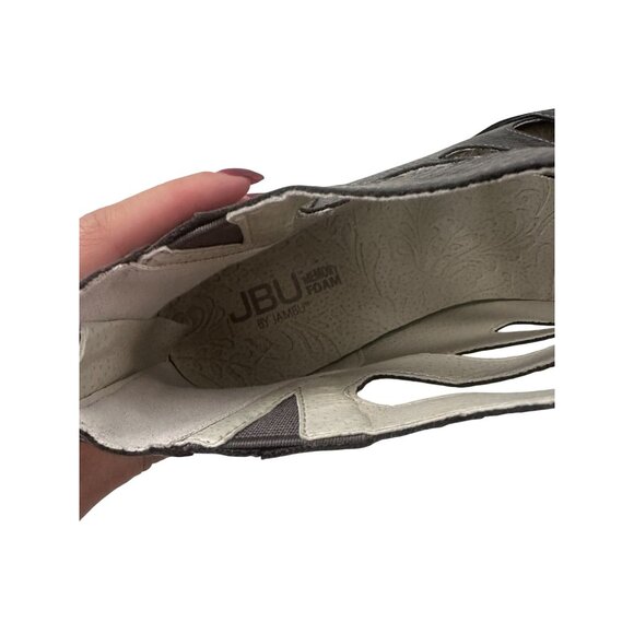 JAMBU Gray Snake Print Memory Foam Comfort Zip Up Shoes Size 9.5 - Picture 11 of 12